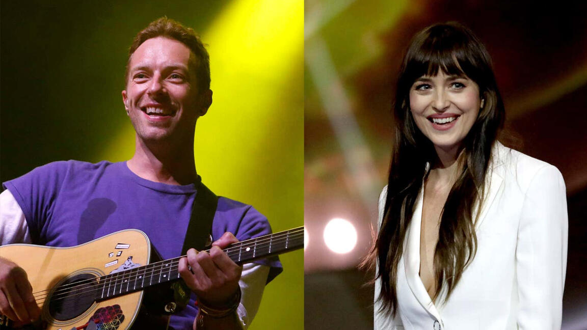Video Chris Martin Makes Rare Appearance on Dakota Johnson's Zoom